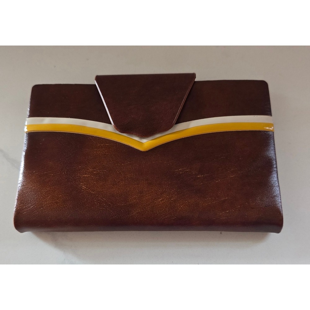 Vintage Lady Diplomat by Mascot Brown Purse Organizer Wallet with Pen & Notepad